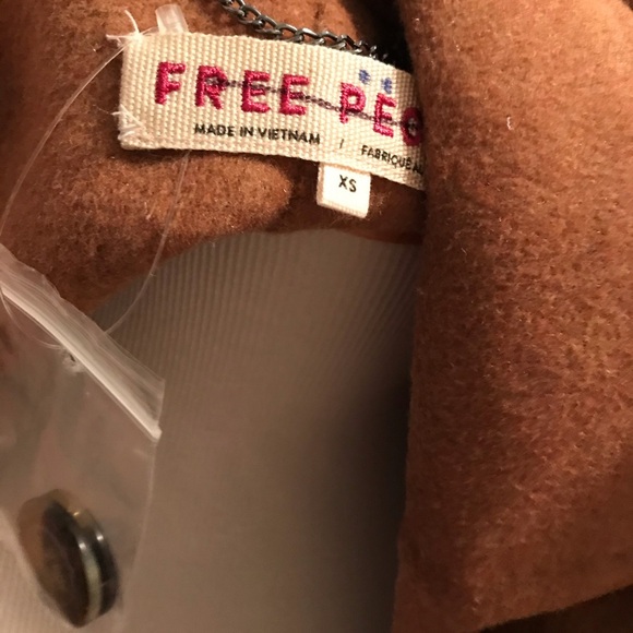 NWT Free People XS brown trench coat XS - Picture 5 of 16